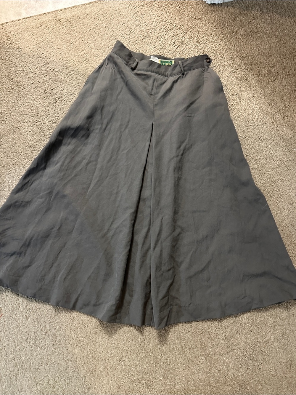 Women's Grey A-Line Midi Skirt